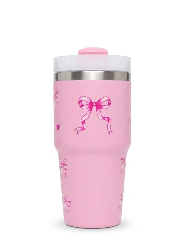 Termo Moños Rosa 600ml con Asa