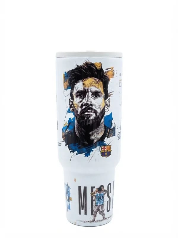 Termo Messi Retrato Barcelona 1.2L con Asa